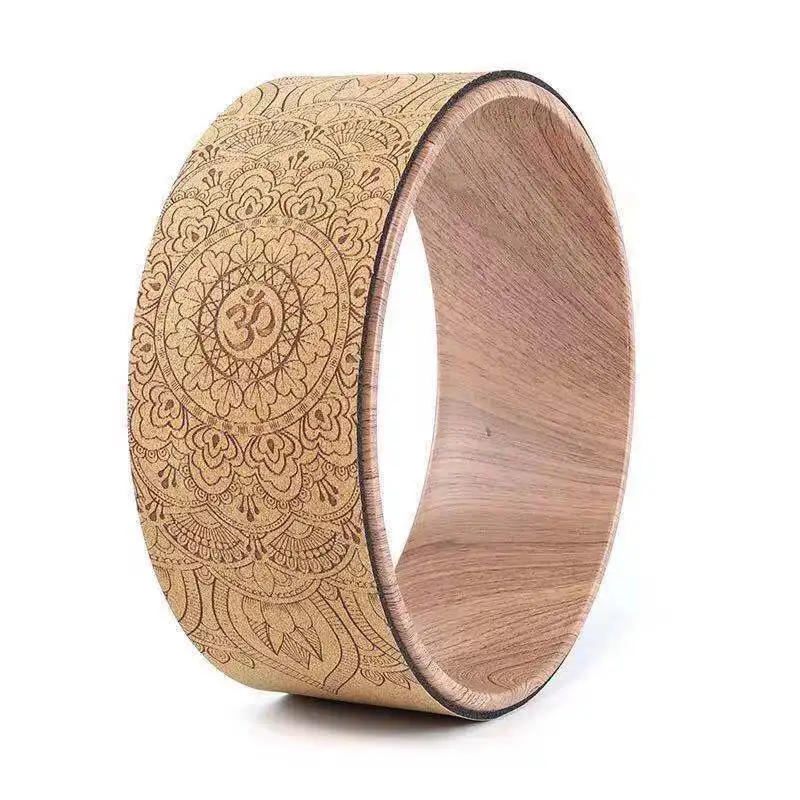 MUBAN---Yugland Cork Yoga Wheel Cork Wooden Yoga Wheel For Yoga Exercise