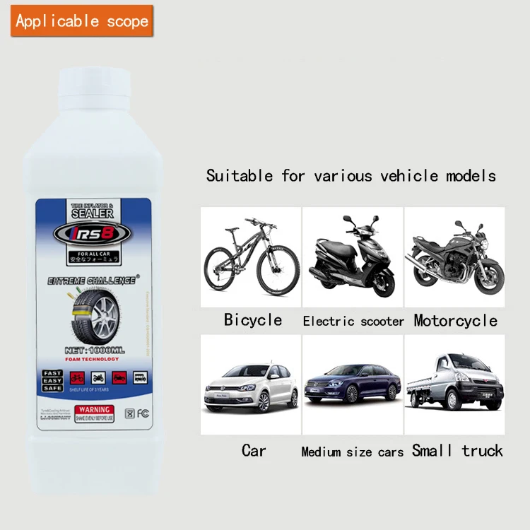 IRS8 380ml 500ml 1000ml The tire replenishes itself Vacuum tire repair glue Motorcycle electric vehicle