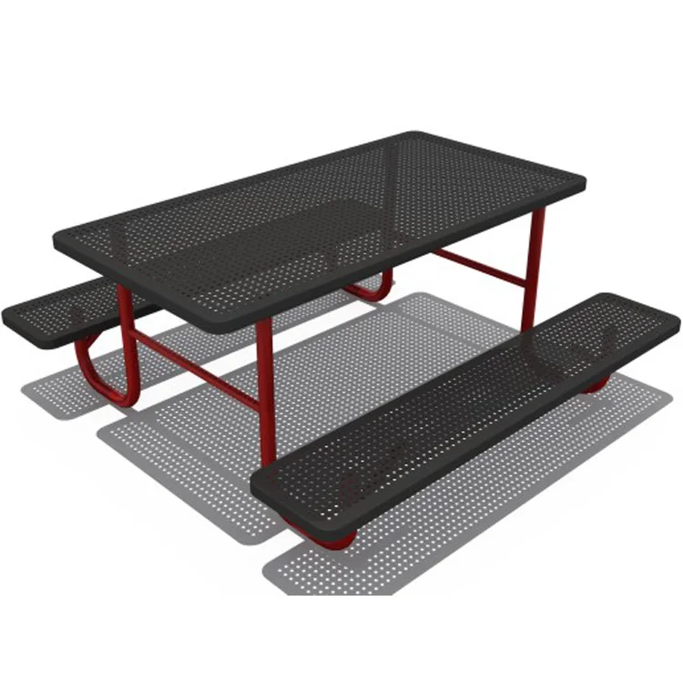 Patk Leg Seating Backless Furniture Frame Public and Wood Stainless Park Benches Outdoor Blue Table Steel Bench