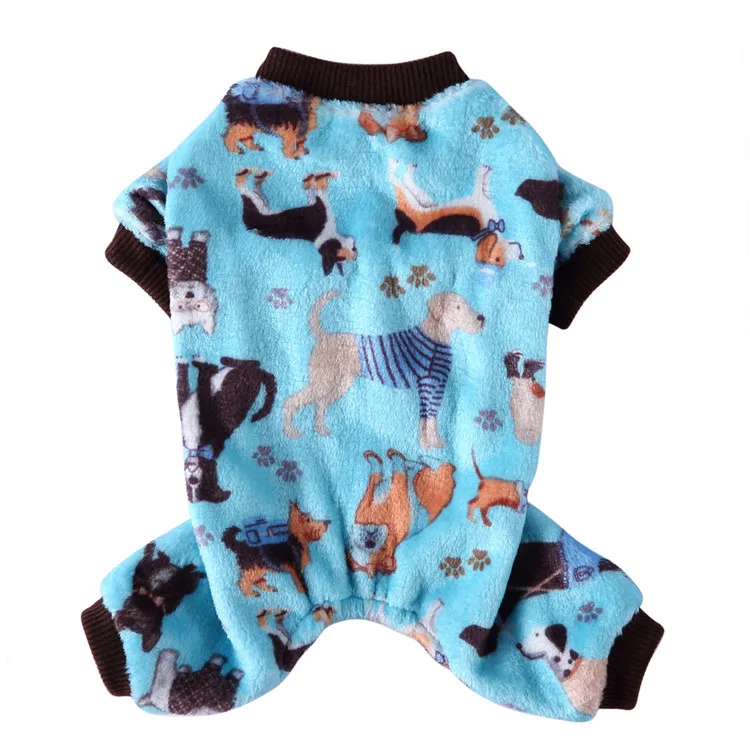 Wholesale Cartoon Dog Clothes with Four Legs Cozy Winter Dog Pajamas for BIg Dogs Cheap