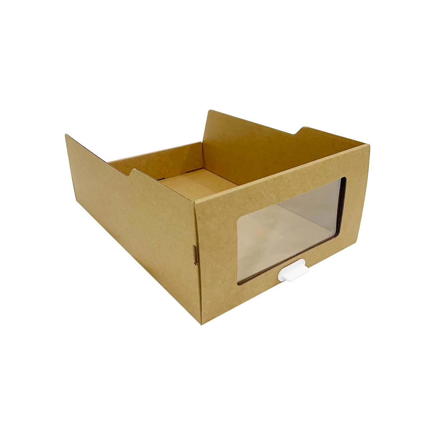 custom household items storage boxes paper cardboard product pull out sliding drawer gift box packaging with PVC window clear