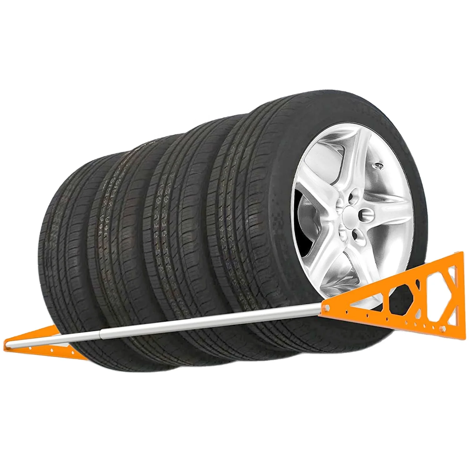 Custom Garage Adjustable Wall Mounted Passenger Car Rim Tire Storage Rack Warehouse Truck Wheel Tire Metal Display Rack Holder