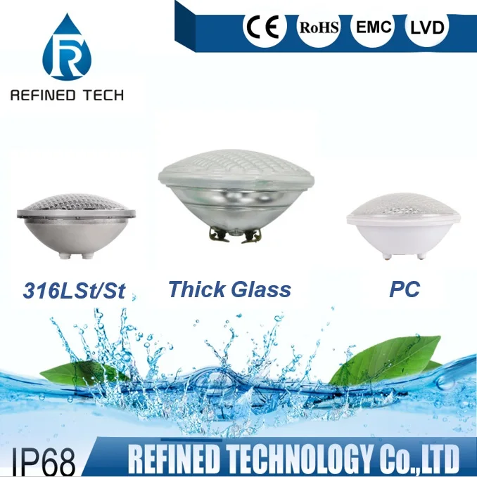  Водонепроницаемая стеклянная сменная лампа PAR56 с Wi-Fi IP68 12 В 18 Вт 24 35 RGB подводный светодиодный светильник для