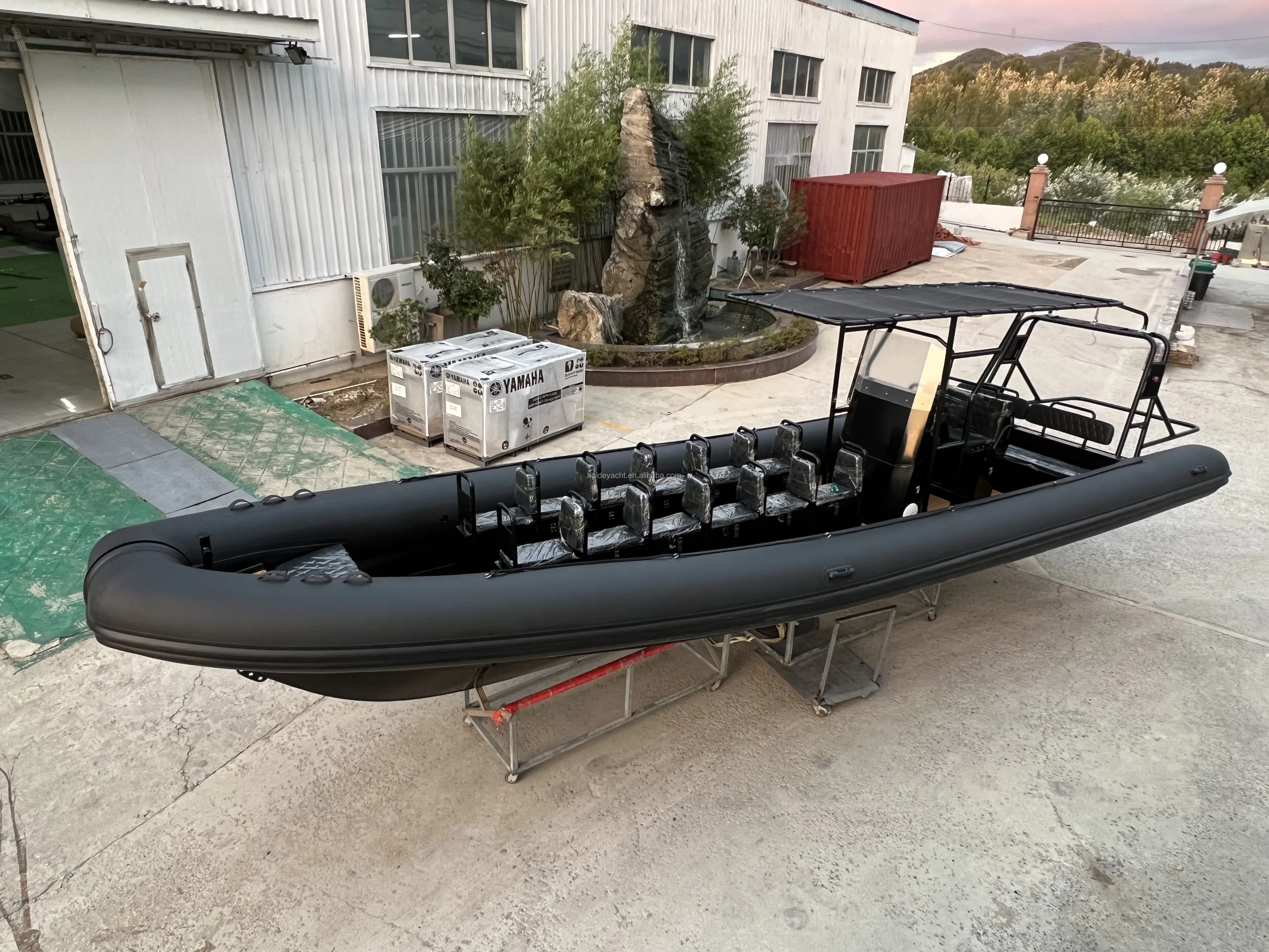 CE rhib 25ft hypalon 20 человек Стекловолоконный Корпус Надувная лодка 960 половина верхней лодки