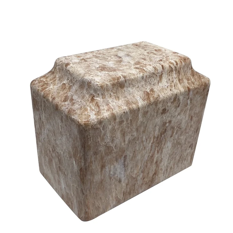 Cremation Urn Durable Wholesale Funeral Supplies Resin Cinerary Urn Cultured Marble Western Style Adult Memorial Ashes Urn