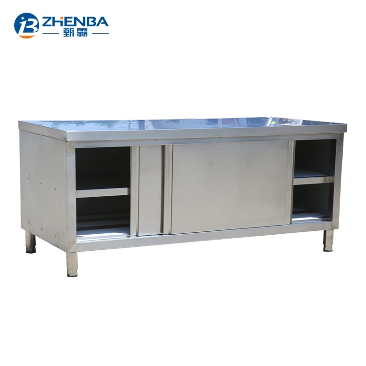  Best price kitchen worktable cabinet stainless steel restaurant working tables