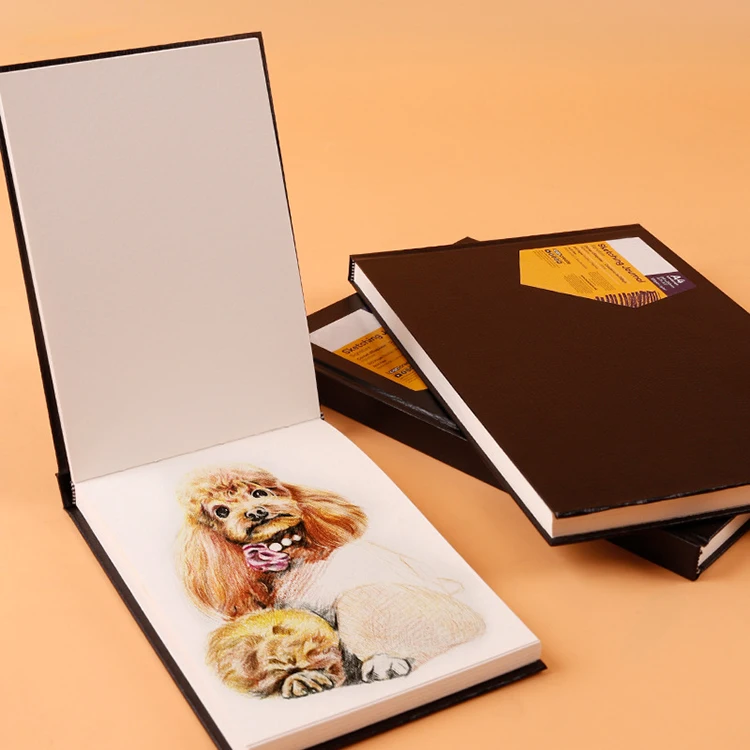 Custom Printed Hardcover Watercolor Blank Fashion Art A5 Sketchbook For Drawing
