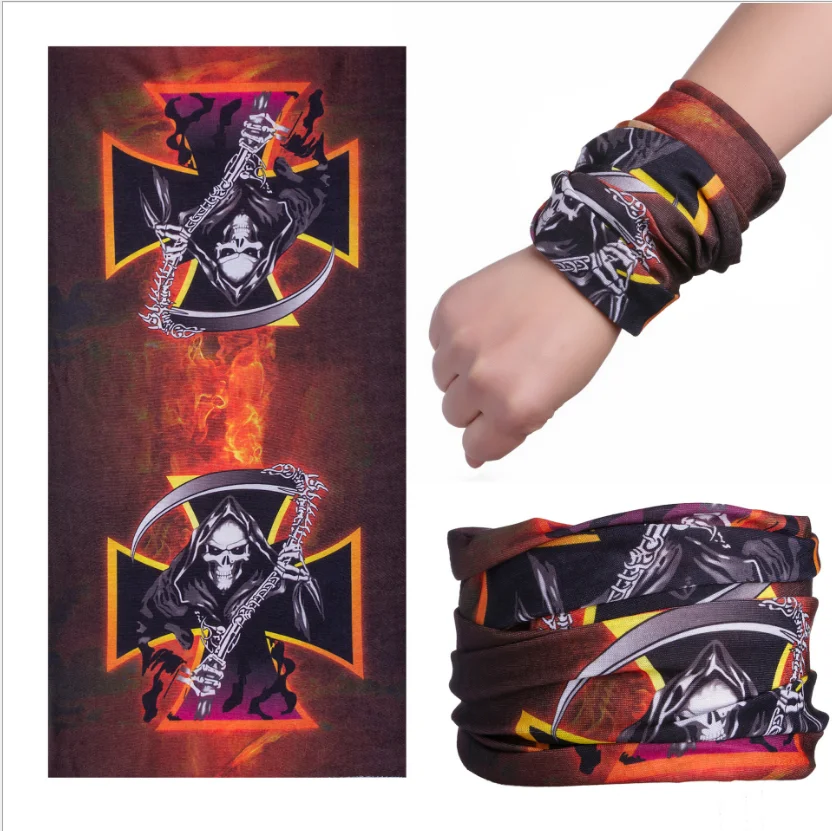 OEM цифровая печать Хэллоуин лицо шарф трубка Мути-функциональный Череп Клоун банданы