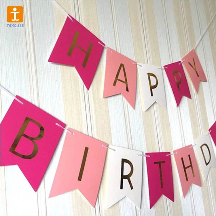  Бумажный баннер на день рождения или тканевый флаг для украшения распродажа