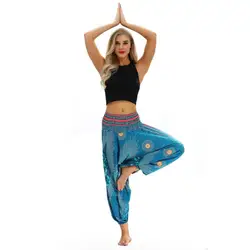 2020 New arrival Thailand yoga pants women High waist casual bloomers quick-dry printed yoga pants