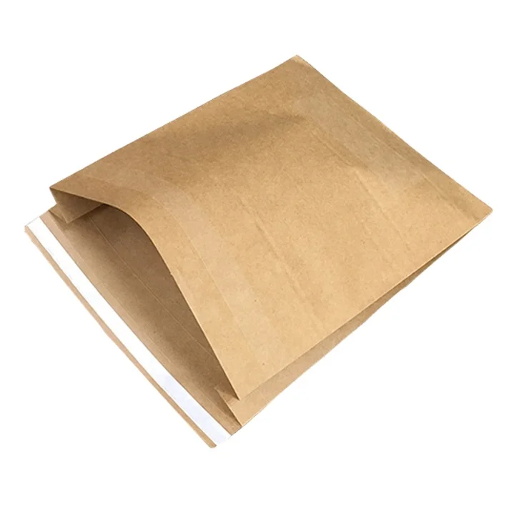 Customized Kraft Paper Mailer Bag Kraft paper mailing cardboard adhesive bags side gusset