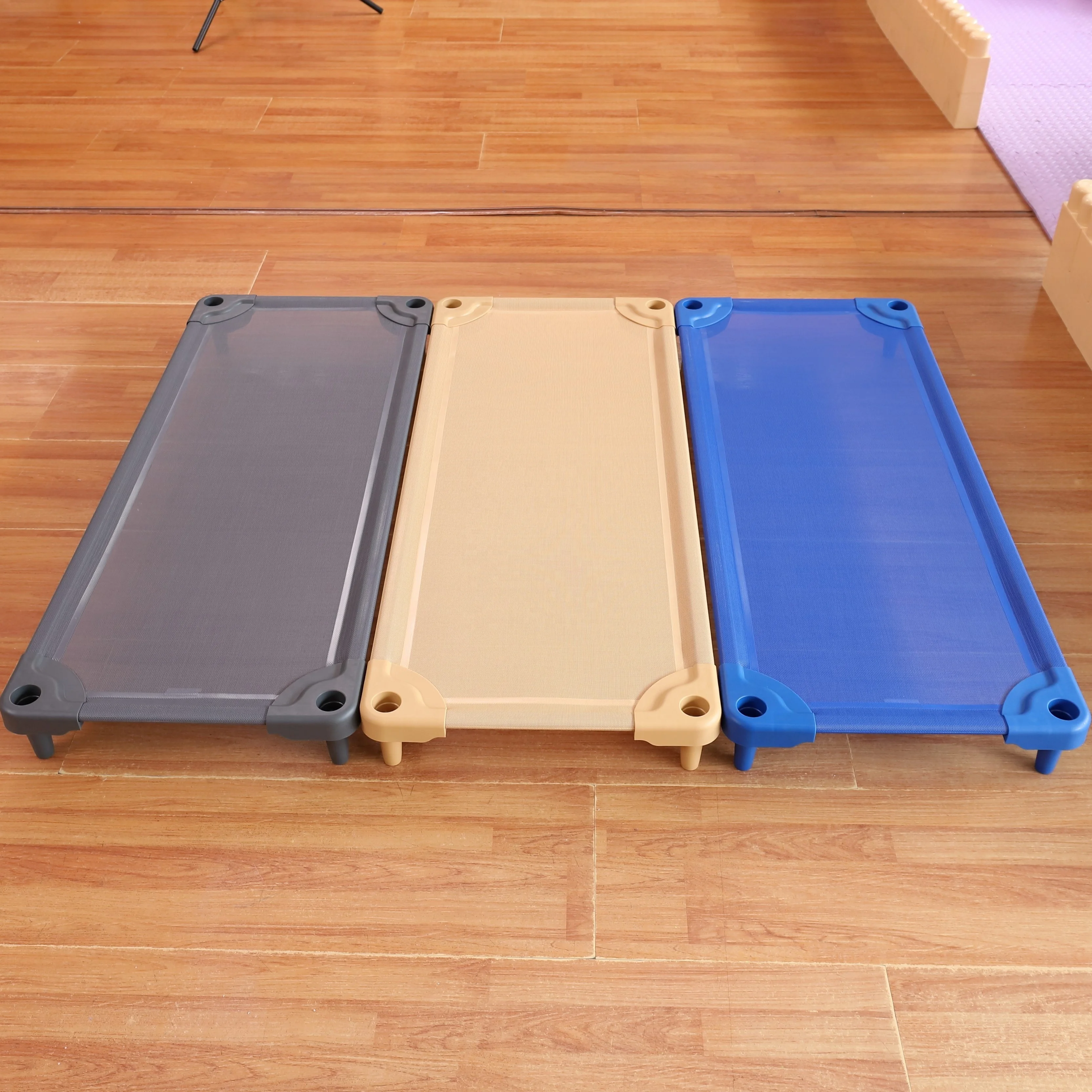 Children Bed For Kindergarten Injection Nursery Stackable Plastic Preschool Kids Modern Furniture