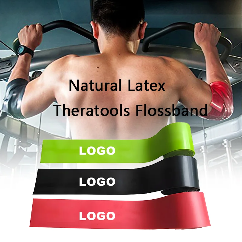 Customized Anti-Slip 1.5mm thickness Latex Muscle Compression Floss Band Elbow Arm Leg Voodoo Flossing Band theratool floss band