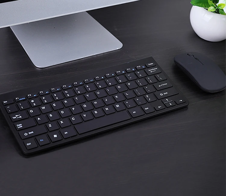 Mini 2.4G Wireless 78 Keys Rechargeable Keyboard and Mouse Combo for Laptop  Silm Portable Gaming Keyboard and Mouse Set for PC