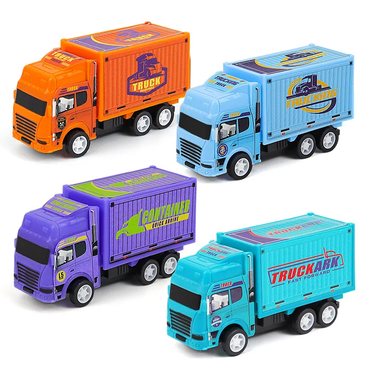 mini Shipping Container Truck Transporter pull back truck toy