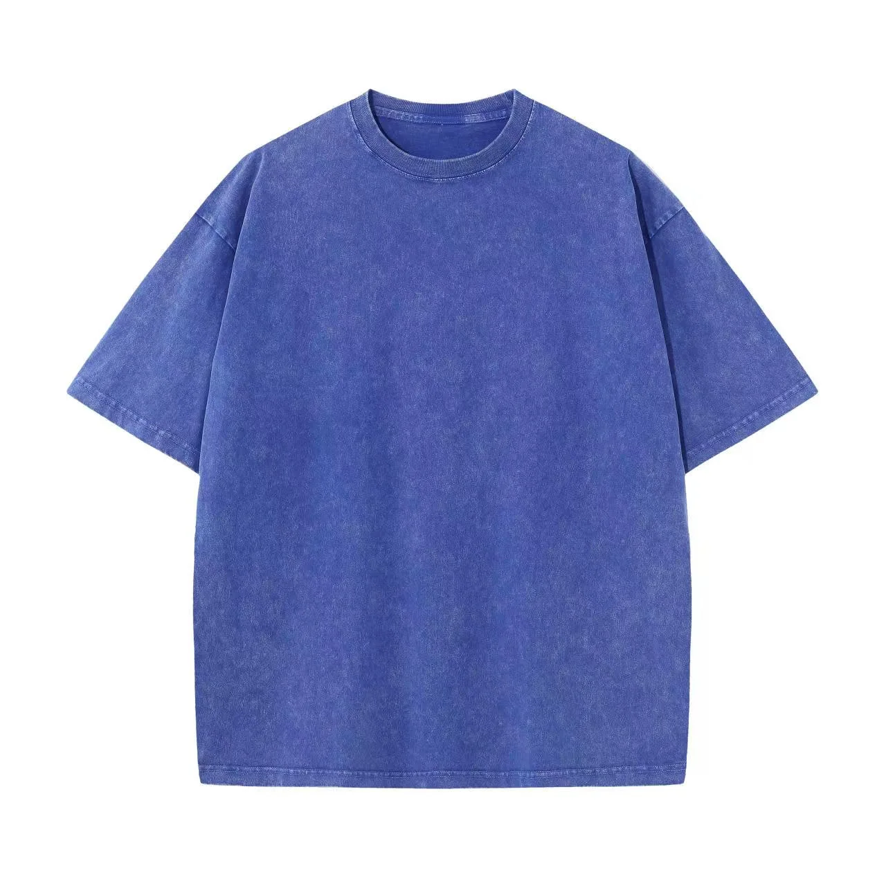 Hot selling 260g pure cotton heavyweight short sleeved T-shirt with wax dyed and washed all cotton, oversized retro loose fit