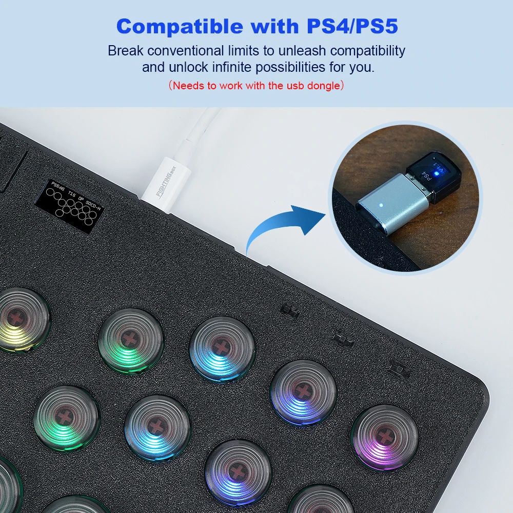 Flatbox Ultra Hitbox Arcade Stick For P5 Mini hitbox Game Fight Stick Gamepad For PC/P4/P3/Switch