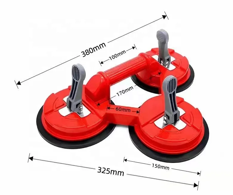 SANDE sale three cups glass suction cup vacuum lifter for glass tile marble suction cup