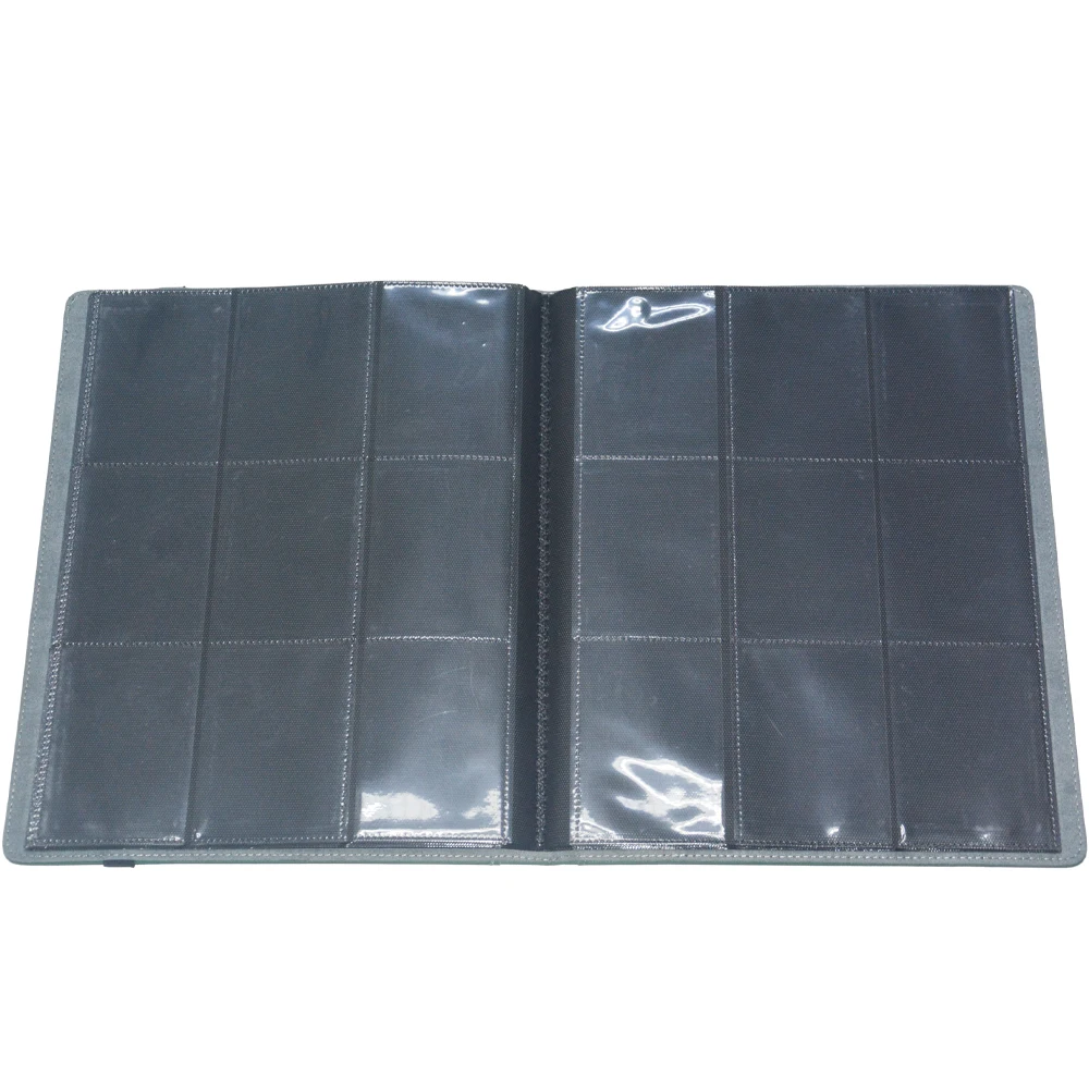 Pocket TCG Binder PU Leather Trading Card Collector Wholesale High Quality 3*3 Opp Bag Fashion Credit Card Geometric 360 Cards