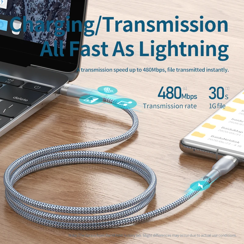  Usb кабель Remax RC-174C 100 Вт Pd для быстрой зарядки и передачи