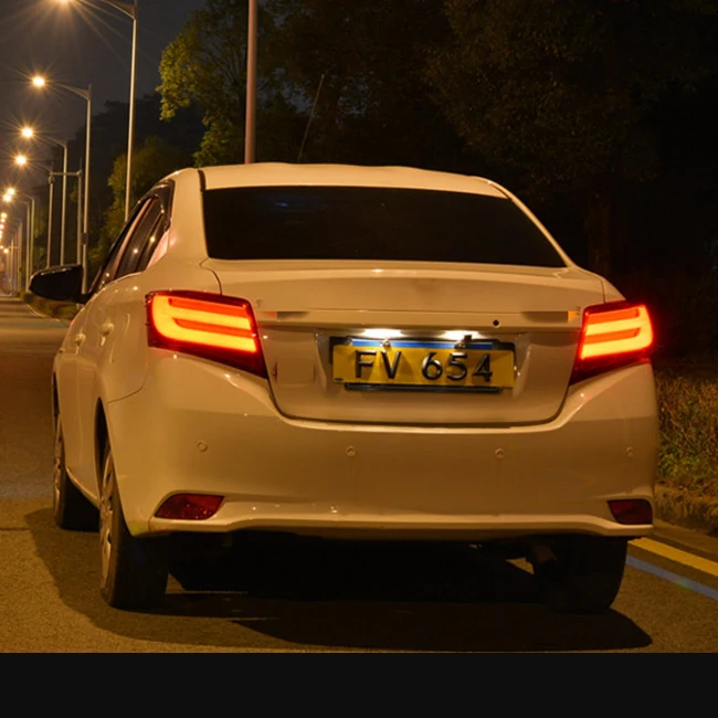 LED Tail Lamp LED Rear Light For TOYOTA VIOS 2014 RED color SmokeCar Light Assembly