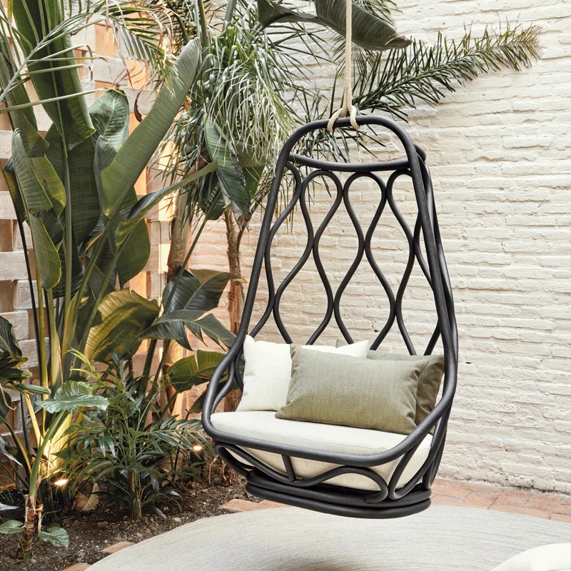 Outdoor hanging chair swing indoor home bedroom cradle chair hammock net red hanging chair balcony bird nest hanging wicker