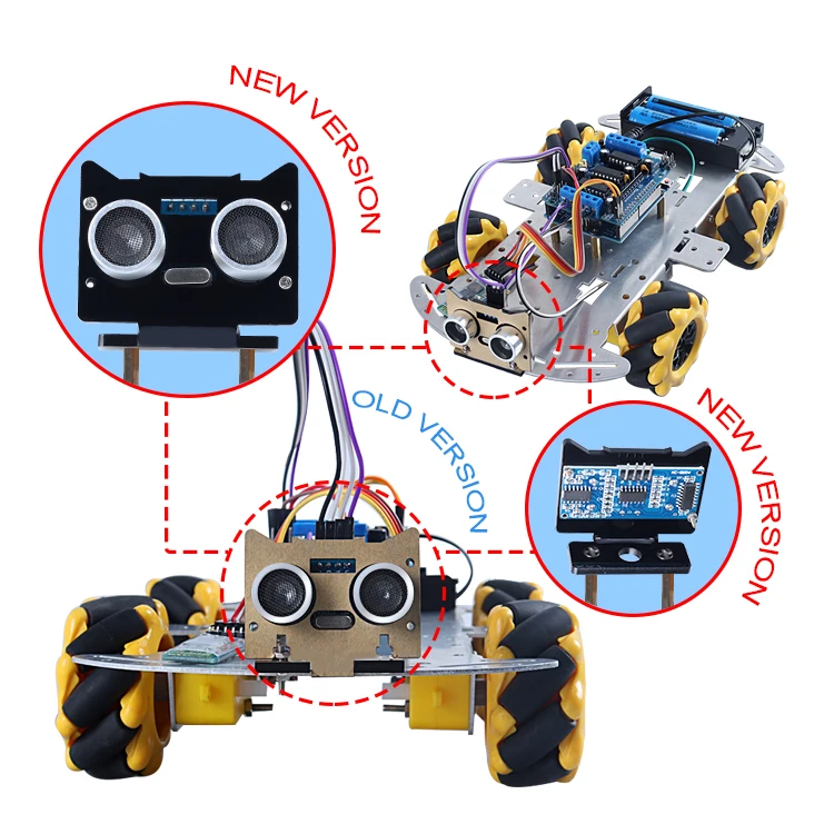 2023 New DIY Smart Robot Starter Kit Remote Control Aluminum Robot Chassis for Students for Education & Maker Boards