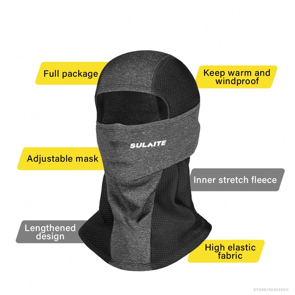 SULAITE Winter warm windproof bike riding scarf neck scarf fashional motorbike cycling motorcycle full face helmet cover