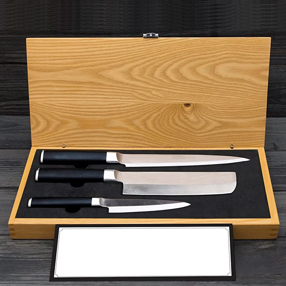 lo mas vendido Stainless steel Japanese Chef Knives Kitchen Knife Set With Wooden Gift box 2024 set de cuchillos para cocina