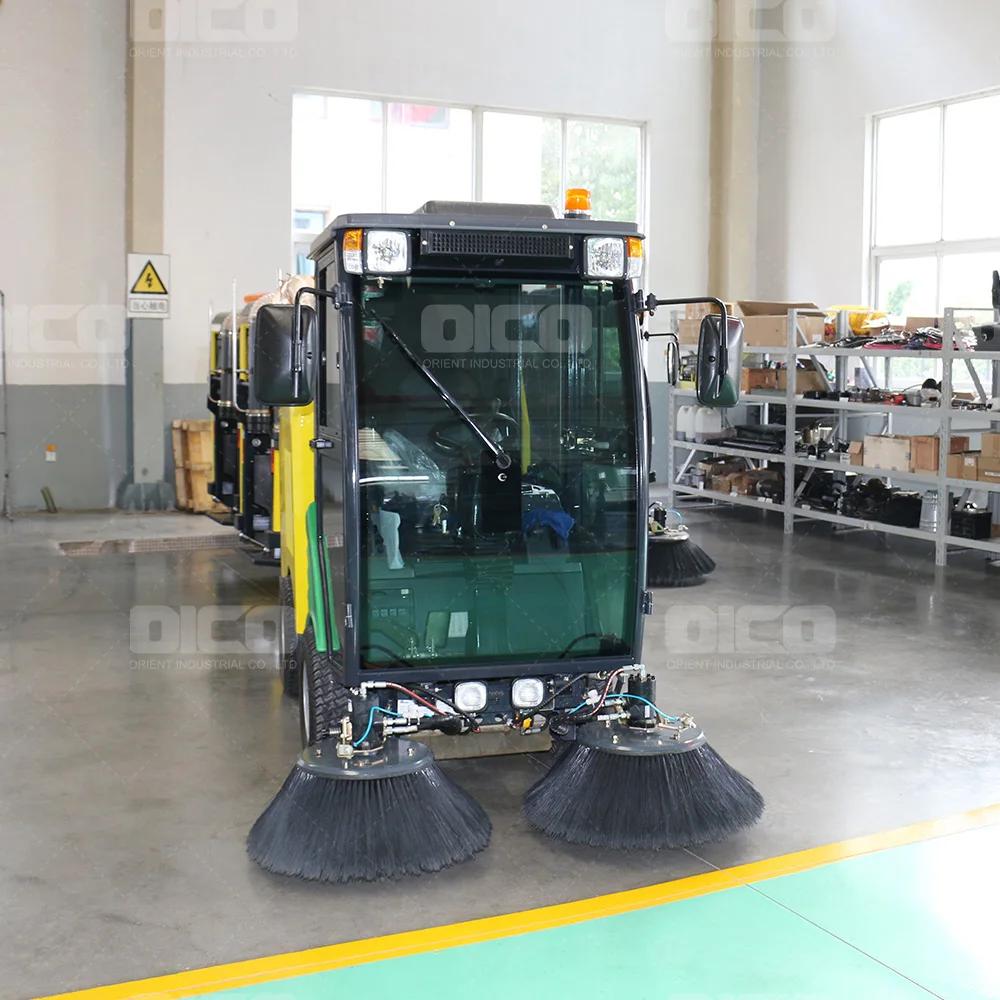 OR5021  diesel compact street sweeper discharging sweep machine industrial sidewalk sweeper