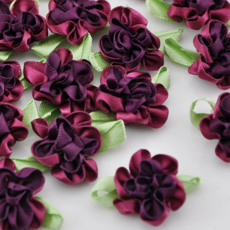 Mini Decoration Flowers Mix Colored Satin Silk Flowers