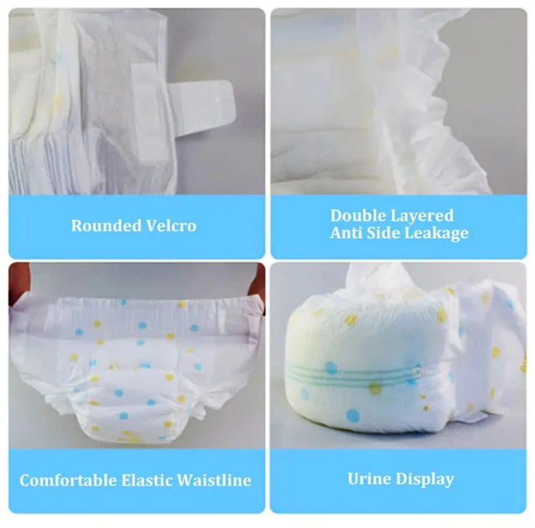 Sunny Lovely XL Disposable Baby Diapers on Clearance Organic Change Nappy Fabric Adjustable Dry Snaps Printed Feature SAP Japan