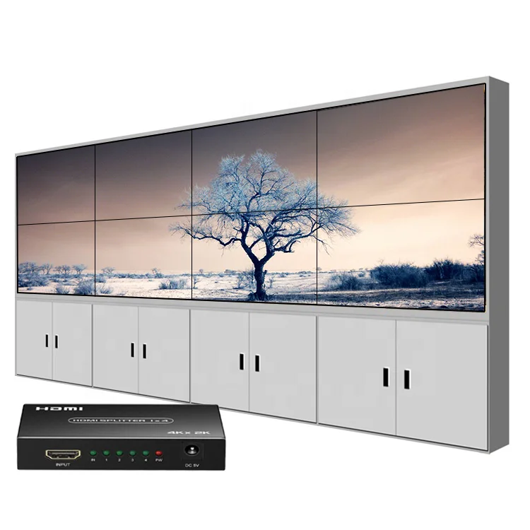 1.8mm matrix Digital Signage And Display LG panel display Seamless 3x3 Lcd Video Wall splicing screen