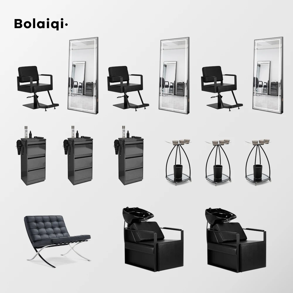 BOLAIQI высококачественный набор мебели для салонов красоты черный