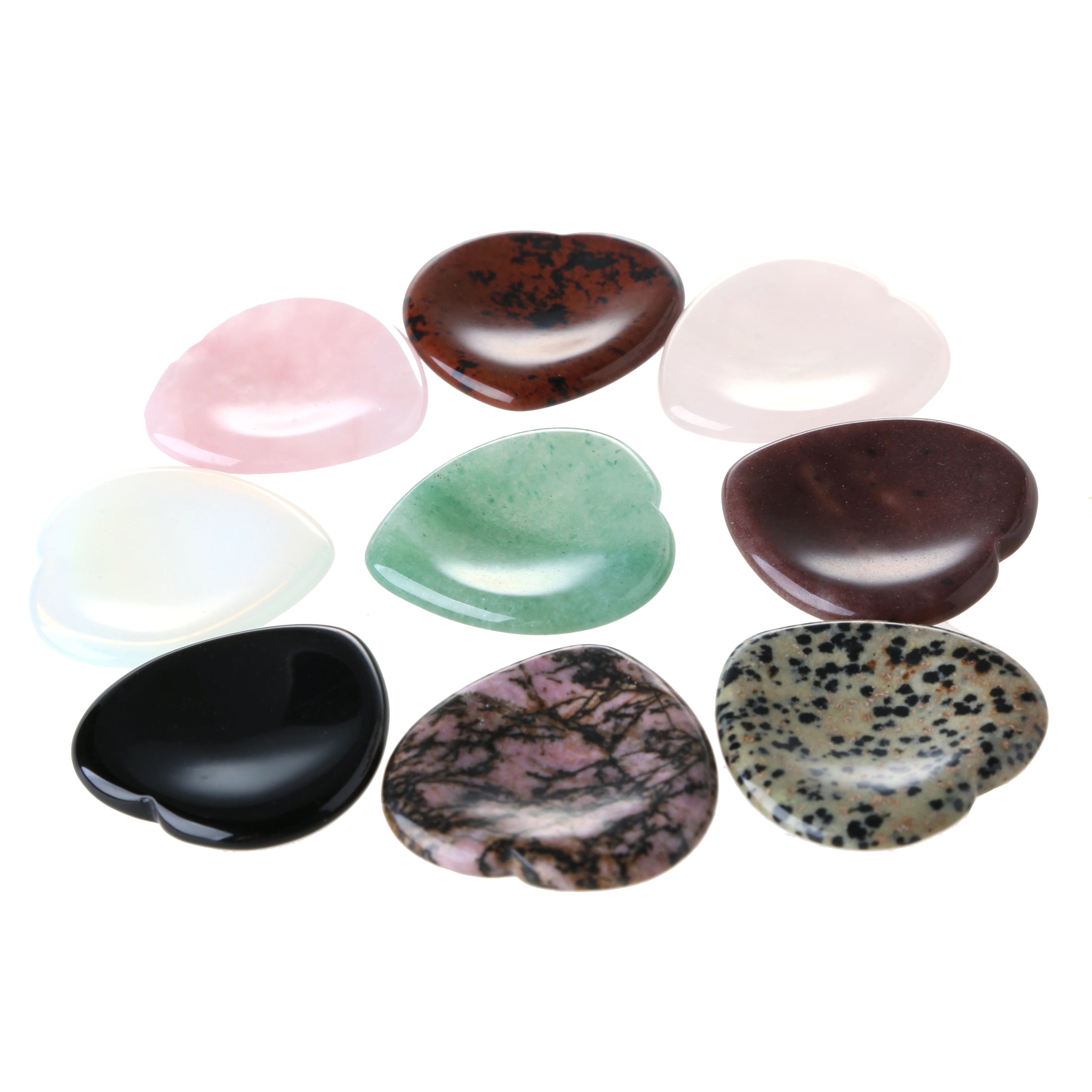 Amethyst, Rose Quartz Healing Crystal Heart Thumb Worry Stone Palm Stone Hand Personalized Gifts Polished Reiki Balancing