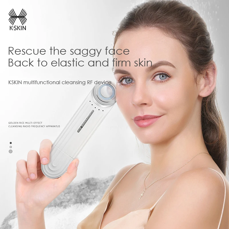 KSKIN Ultrasonic Skin Scrubber Ems Portable Wireless Charging Electric Sonic Facial Ultrasonic Exfoliator Device