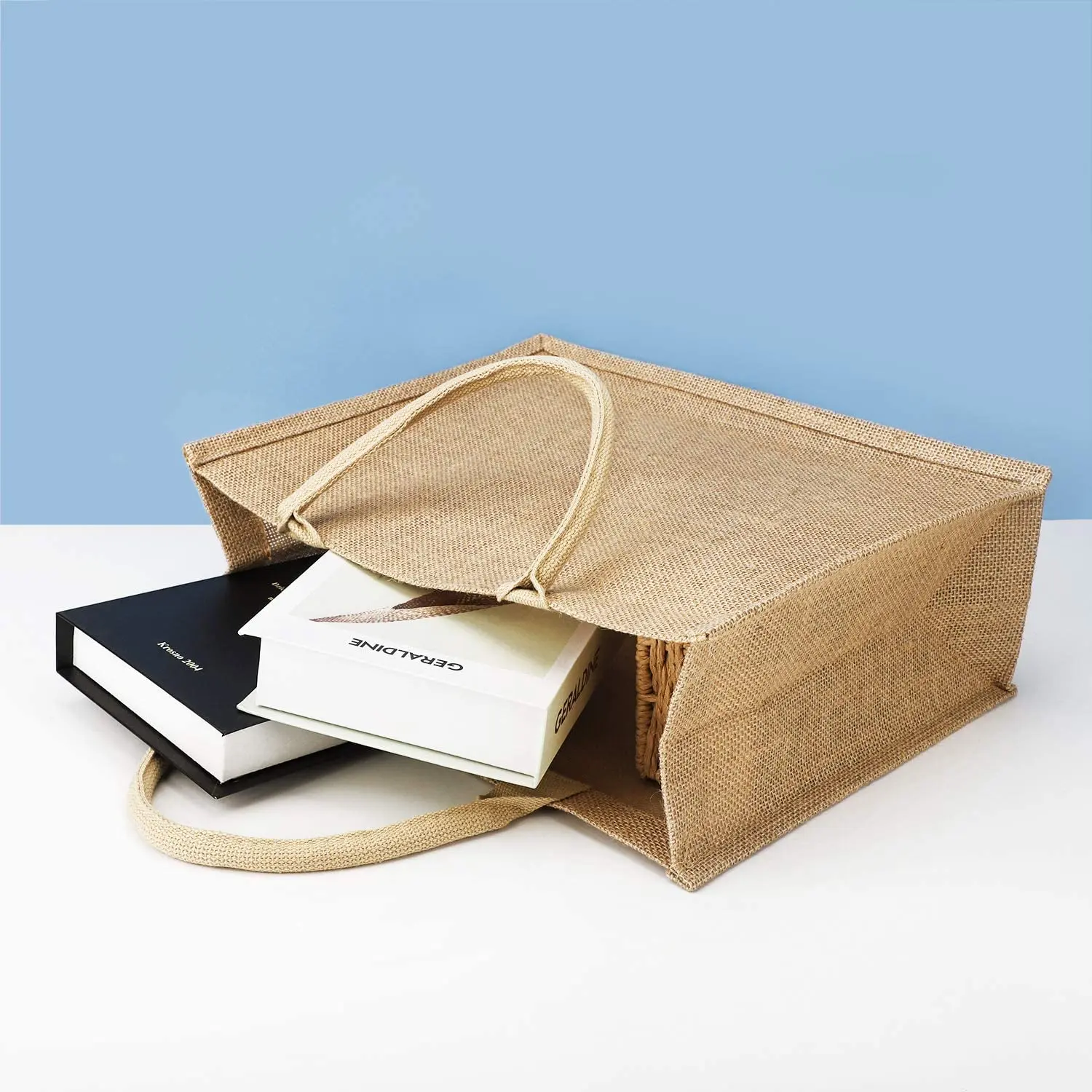 Eco Friendly Jute Bag OEM Customized printing tote bag with inner lamination