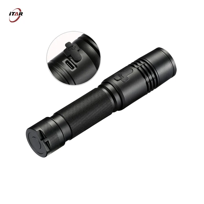 ODM OEM Lanterna Linternas recargable LED 1200 Lumen 500M Pocket Usb Rechargeable El Feneri Flashlights Torches Flash Light Hlm