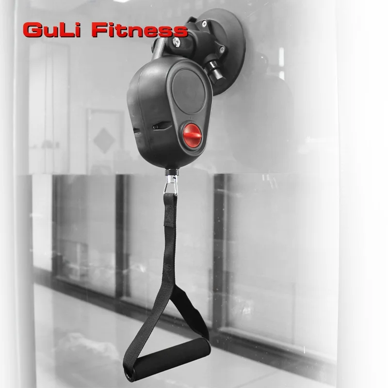 Guli Fitness Pull Rope Trainer With Suction Cups Resistance Band Endless Pulley Rope Trainer Home Gym Equipment 360 Rotation