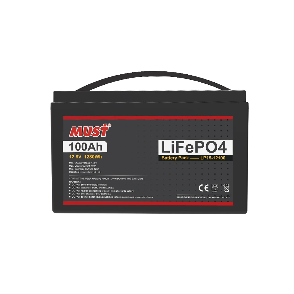 MUST Lithium Ion Battery Recharge 12V 24V 48V 50AH 100AH 120AH 150AH 200AH Lifepo4 12v Lithium Battery