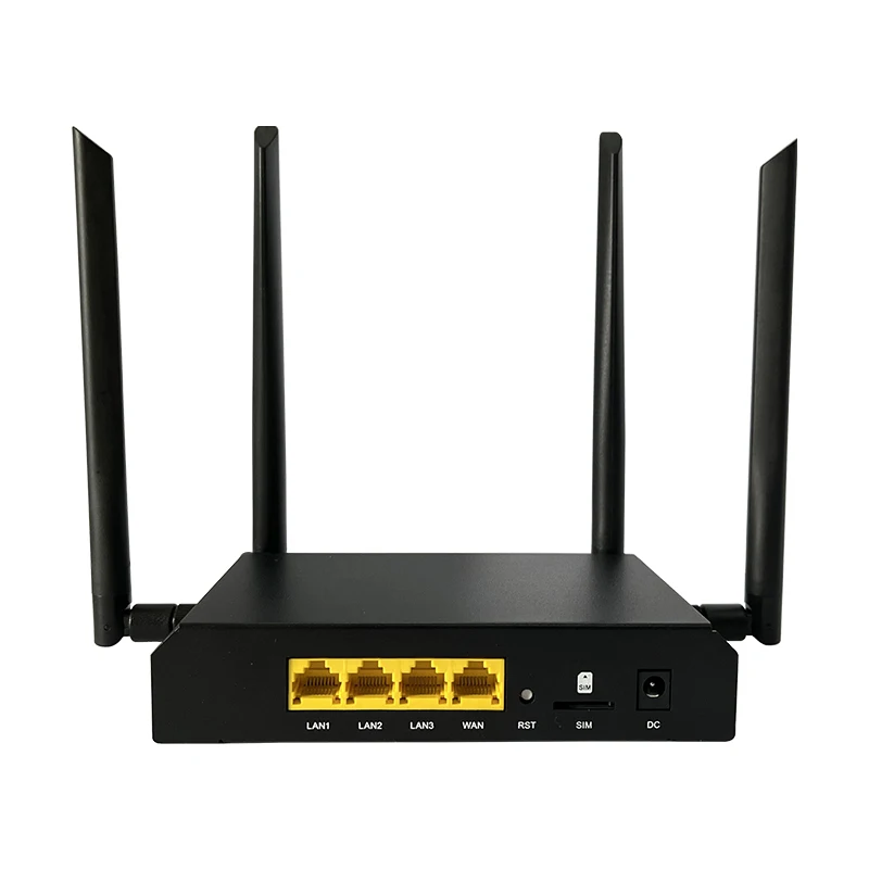 OEM brand cheap metal housing 2 external detachable 4g antennas 4g lte wireless wifi sim card router