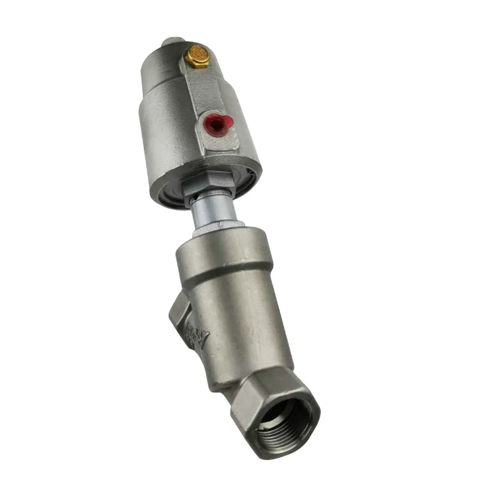 DN40 PN16/20 ss304 ss316 пластиковый пневматический цилиндрический угловой клапан с резьбой