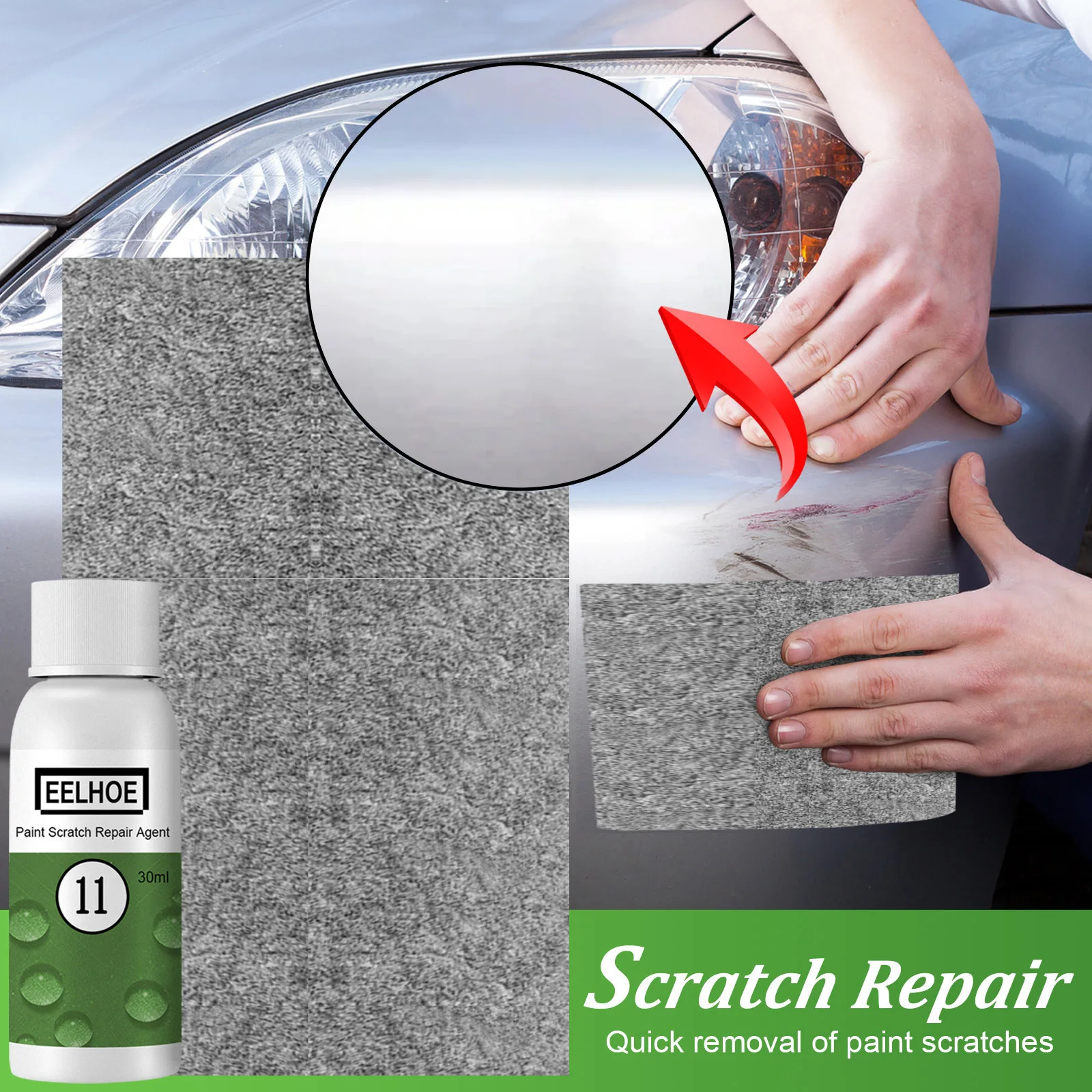 EELHOE Automotive Scratch Repair Fluid Car paint Remove scratch repair Clean paint car wax maintenance agent scratch cloth