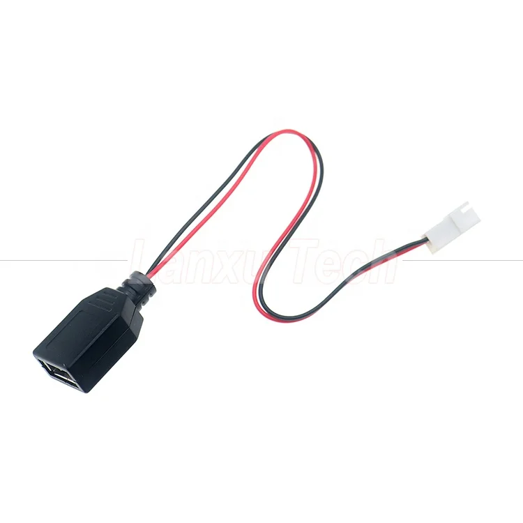 USB Type A Female to JST XH 2.54 Pitch 2 Pin Female Socket Cable