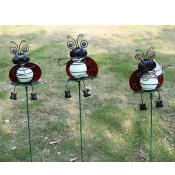 Bees Garden Stake Metal Garden Decorations Metal Yard Animals