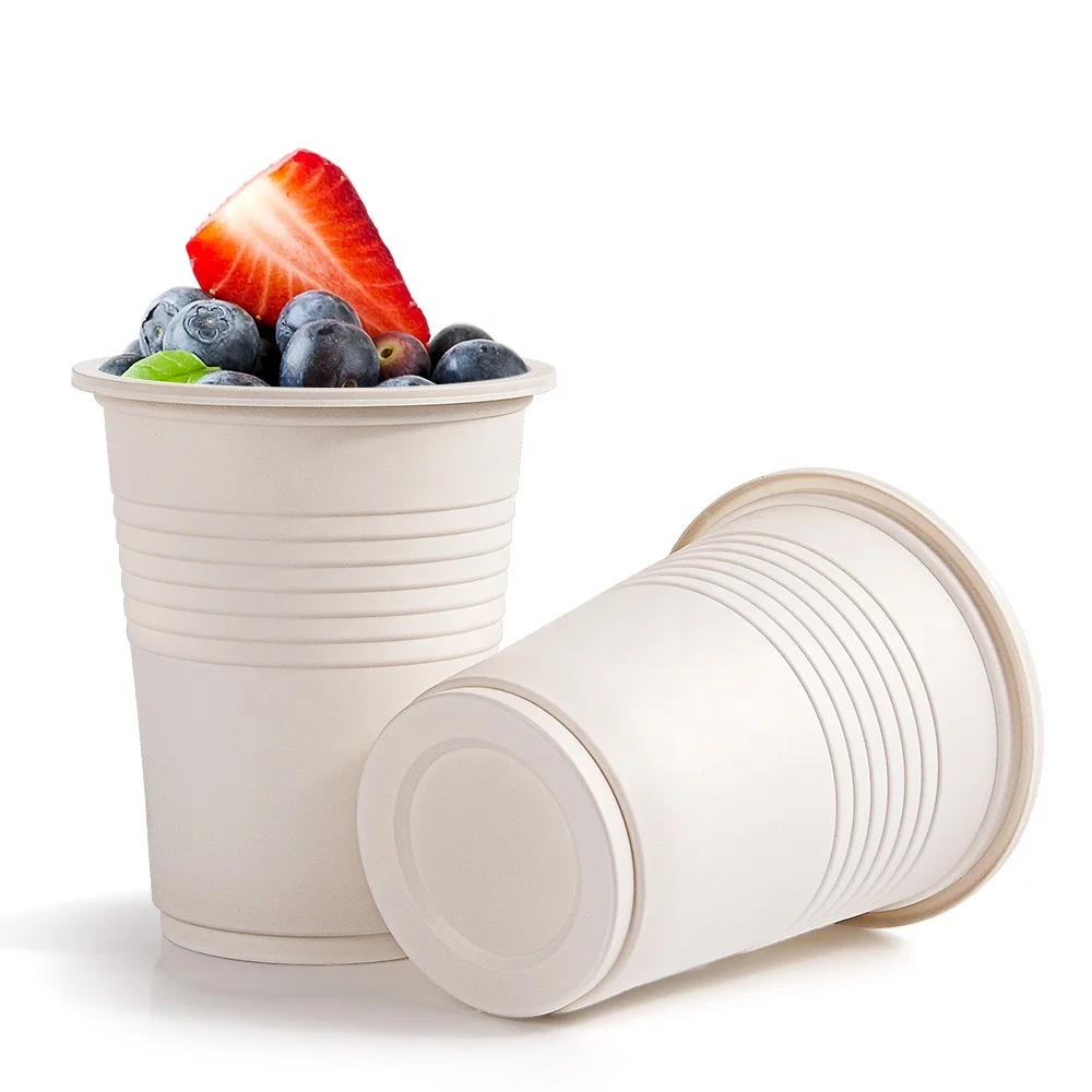 Europe-Pack 9 OZ 250ml high quality PP cornstarch biodegradable nature color plastic juice cup