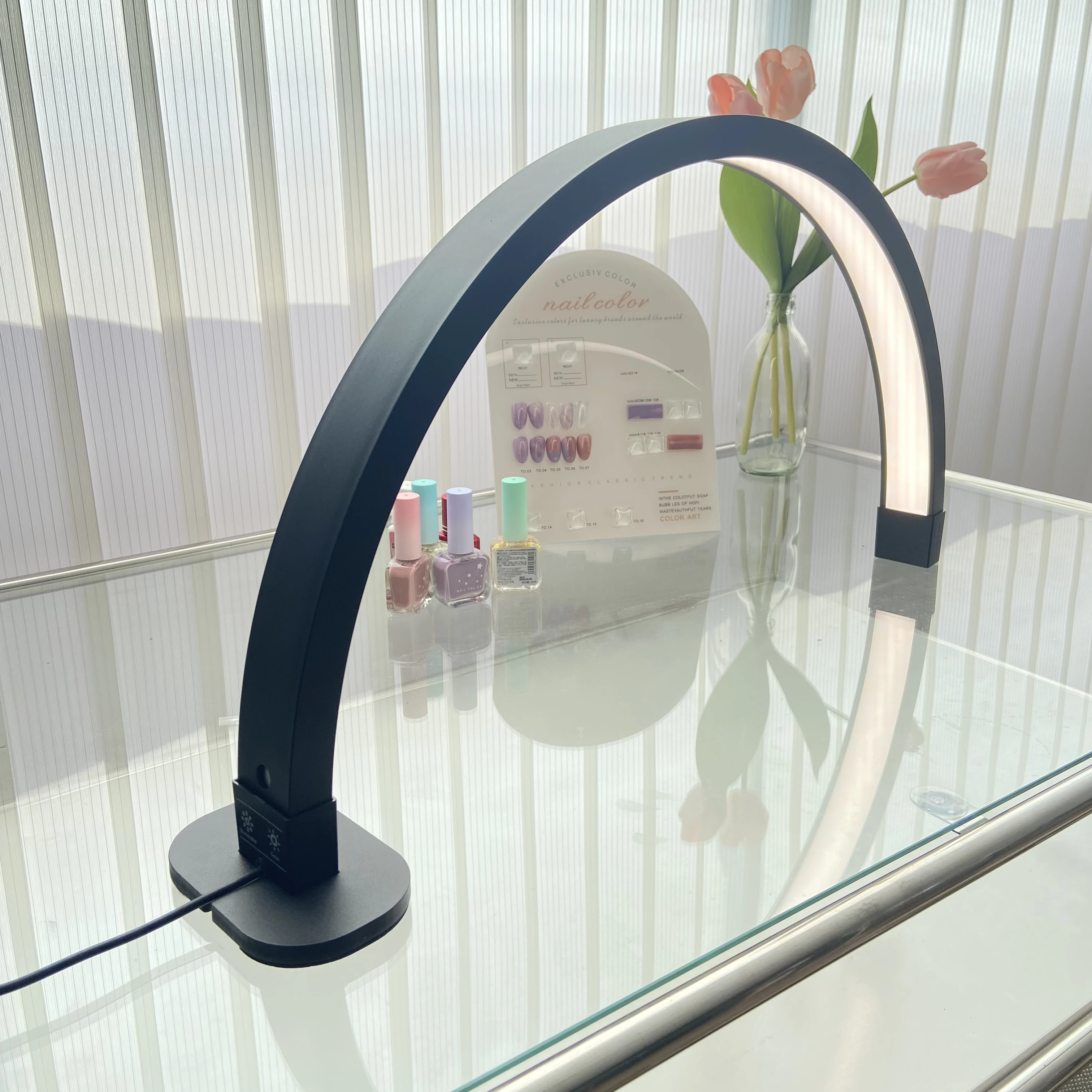 Half Moon Lash Nail Light Rhinestone Smart Half 48w Wholesale Professional Led Nail Table Lamp Solon LED Lamp