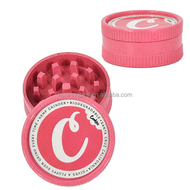 
New Arrival Cheap Price 2 Layers Cookies Grinders Biodegradable Eco-friendly Tobacco Grinde 