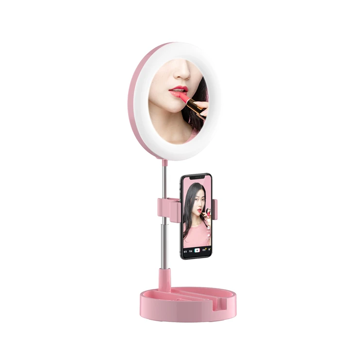 
NEW Retractable LED Live Fill Light Selfie Ring Light With 1PCS Phone Clip For Youtube Video Live Studio Light 