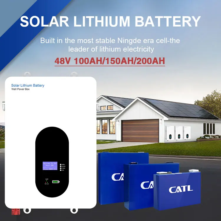 Anern 24V 48V 100a 150ah 200ah wall solar energy lithium battery
